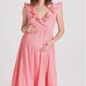 Hatch Maternity Dress The Sarah Sz 2 Peony Pink New with Tags Retail $198